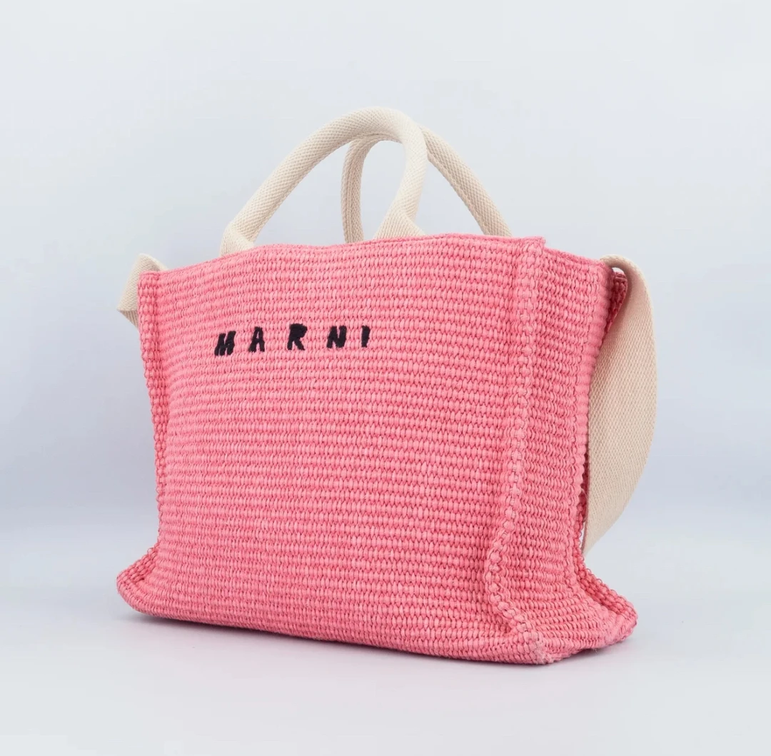 95新 MARNI Marni玛尼 草编织托特包 25677