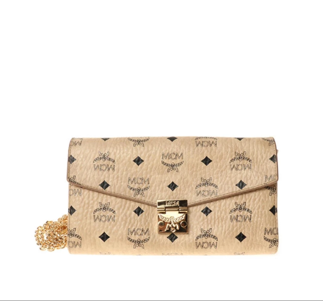 95新 MCM MCM 米色woc小号链条包 10638