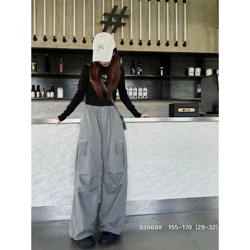 【H93潮牌工装裤】男女童2024秋冬工装裤百搭宽松网红休闲裤子88068