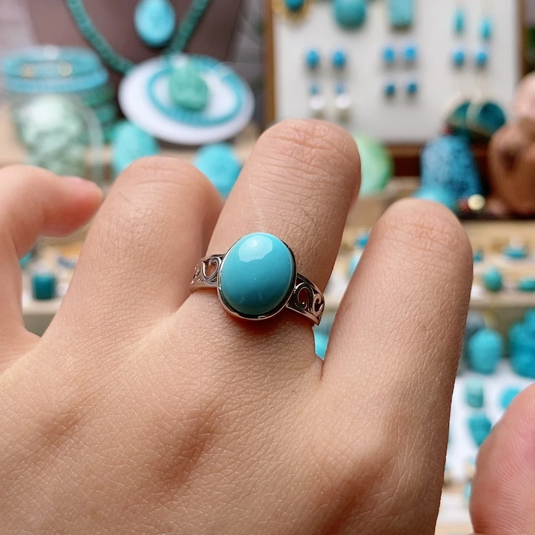 绿松石配饰银S925镶嵌