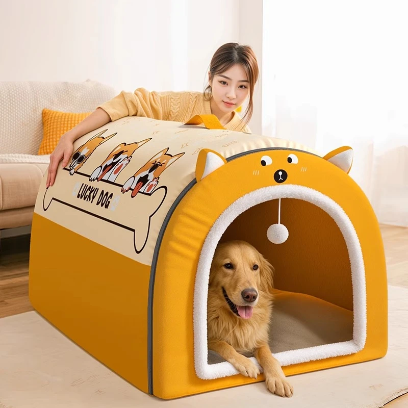狗窝冬季保暖大型犬可拆洗狗屋狗房子封闭式安全感四季通用宠物窝