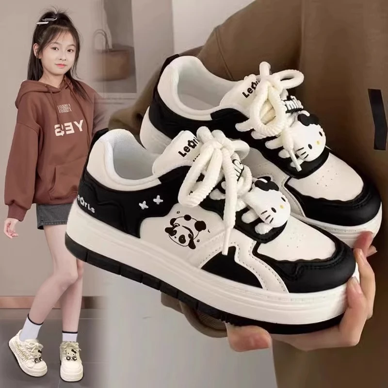 时尚鞋子秋季儿童休闲厚底增高板鞋女孩小学生运动鞋女大童鞋百搭