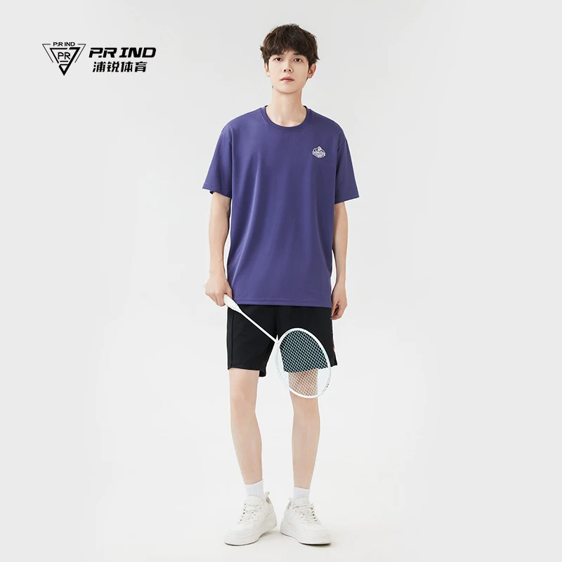 浦锐小蜂眼短袖羽毛球服运动短袖宽松清凉柔软透气速干MEIT短裤