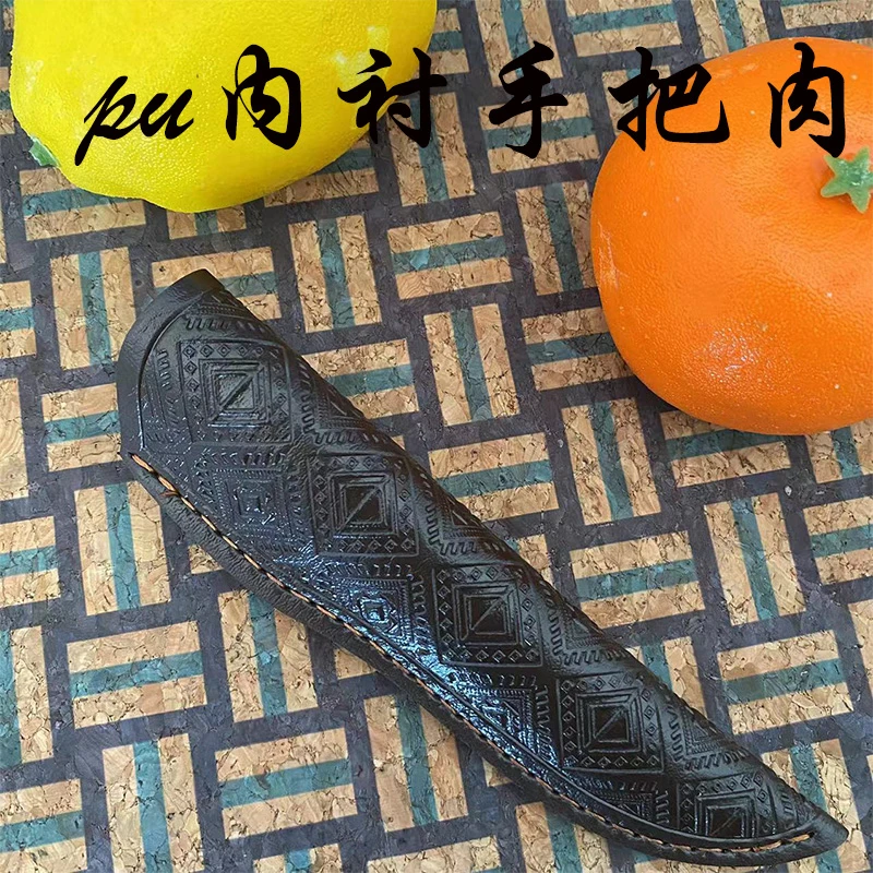 新款刀套保护套刀鞘家用便携pu材质手工缝线打磨光封边手把肉刀套