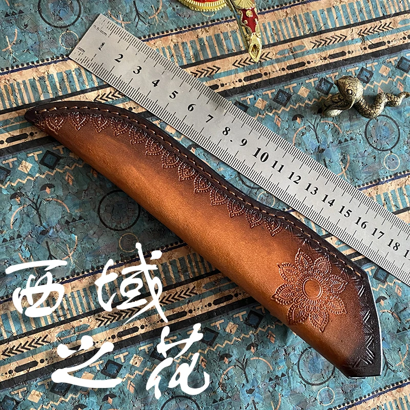 刀苑阁刀鞘/皮套 纯手工制作刀鞘户外便携刀具保护套植鞣牛皮刀套
