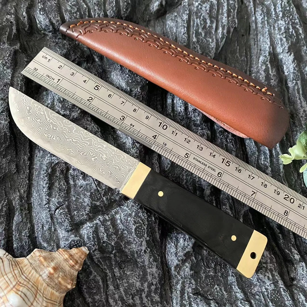 刀苑阁大马士革钢折叠锻打花纹厨房专用野外求生高硬度手把肉小刀