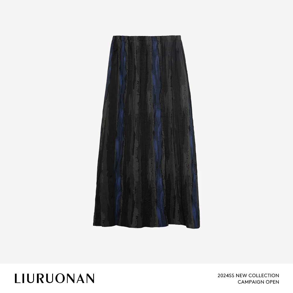 LIURUONAN 24SS 【蓝釉】半身裙气质显瘦春季薄款中长款裙子