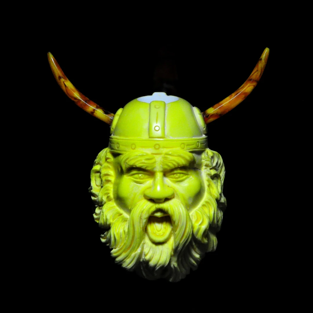 土耳其海泡石大号烟斗Kenan凯南雕刻原石维京人Vikingar封蜡包邮