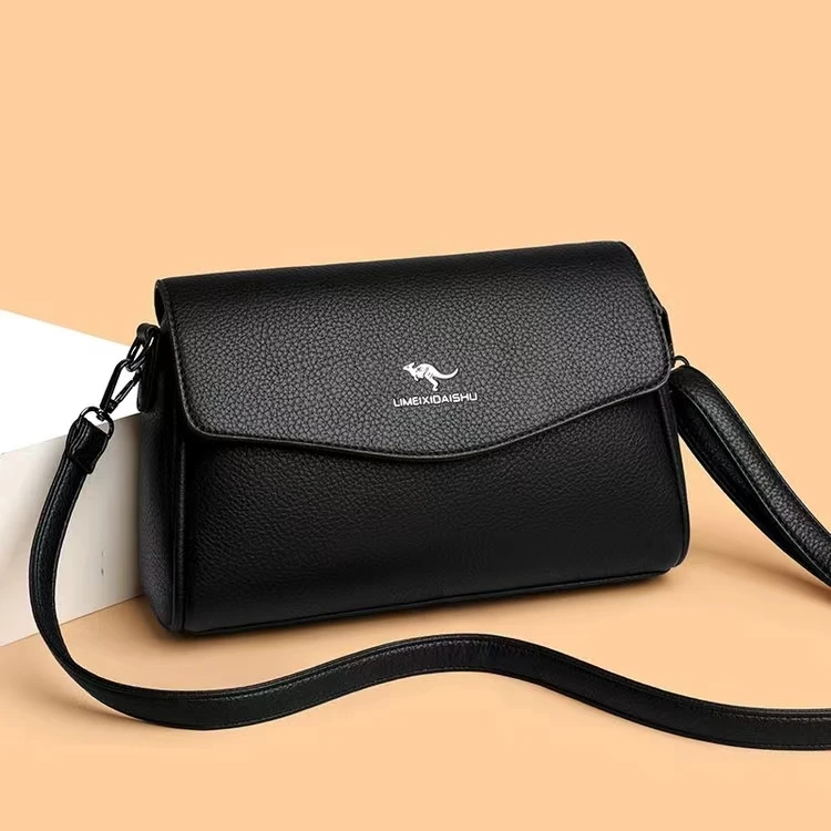 包包2024爆款时尚牛皮中老年婆婆妈妈包百搭真皮女士单肩斜挎5786