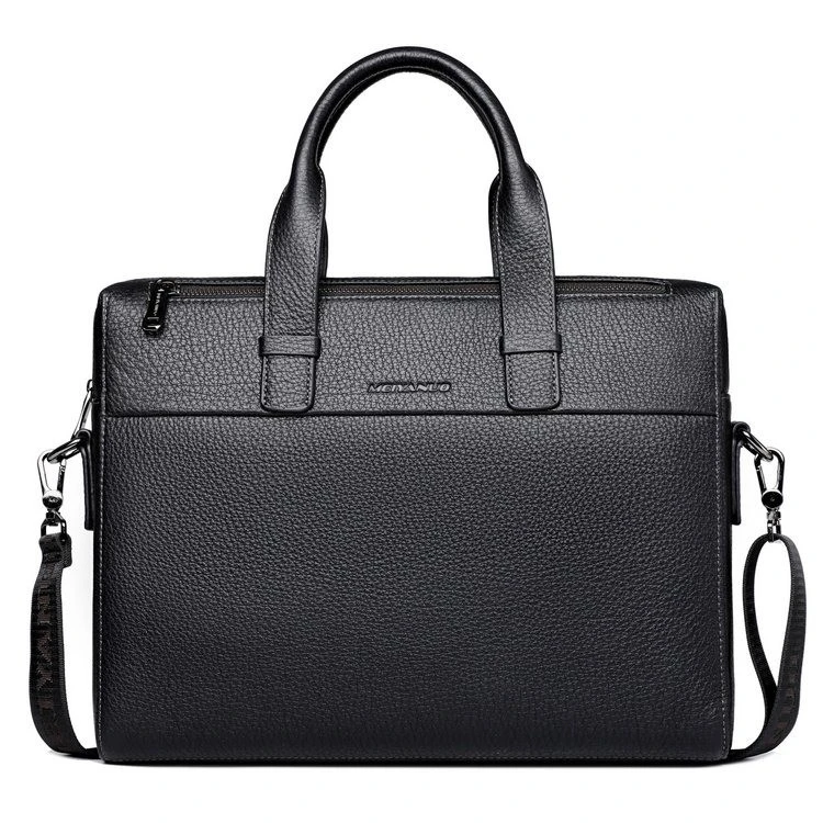 头层牛皮男士商务公文包出差电脑休闲单肩包皮包男士