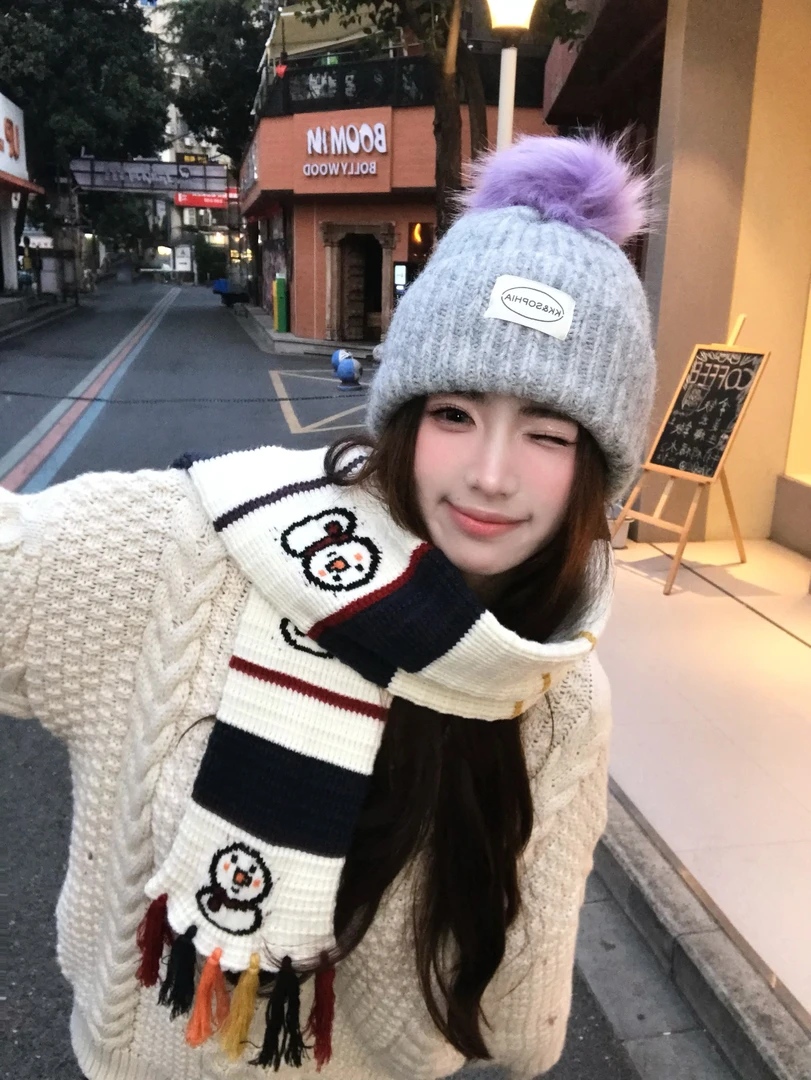 【围巾合集】韩系围巾氛围感穿搭女秋冬季百搭加厚保暖御寒