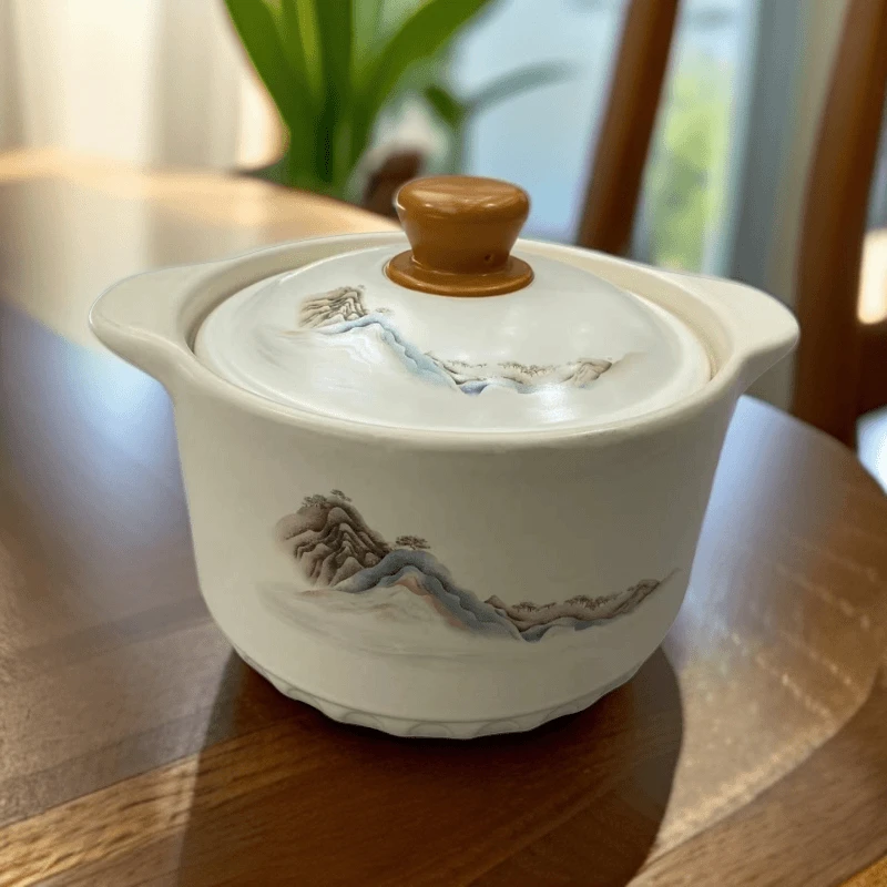 【洛威】江山如画大容量砂锅家用砂锅家用燃气陶瓷煲煲耐高温