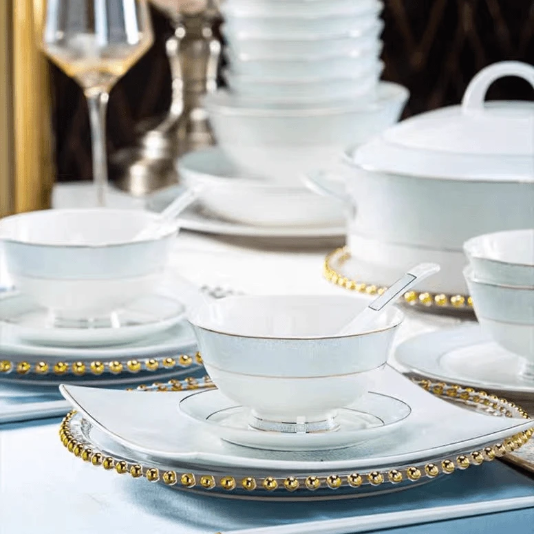 大马士革60头陶瓷景德镇餐具家用中式创意高档乔