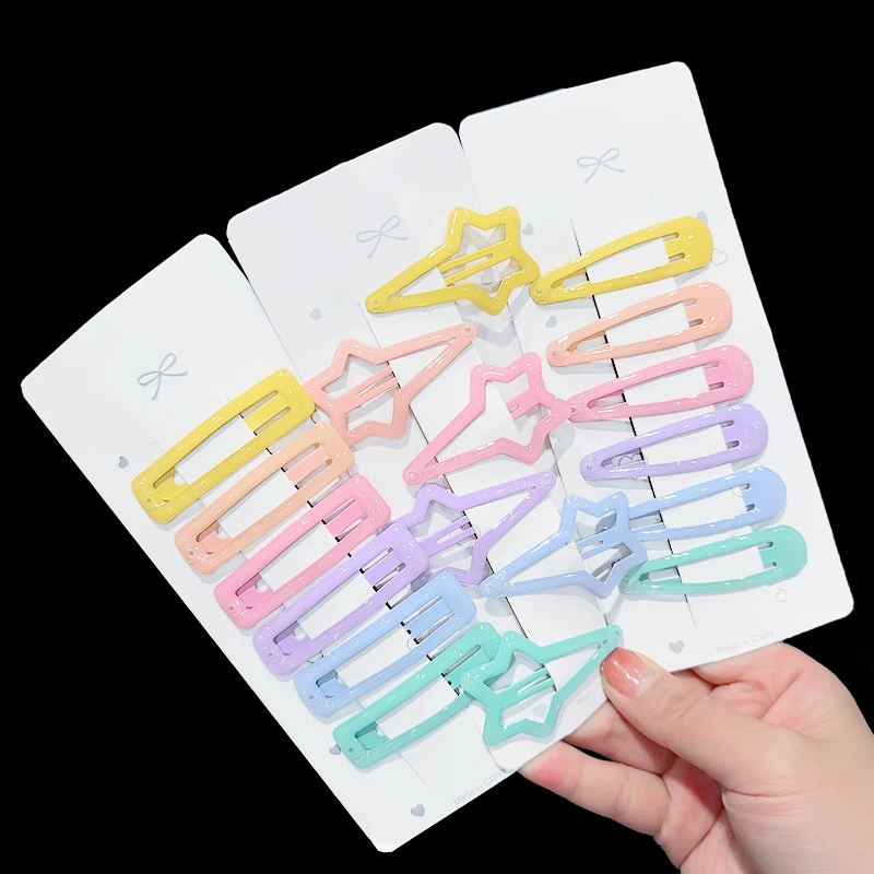 韩国女童刘海夹头饰宝宝五角星碎发边夹2023新款儿童发夹BB夹女孩