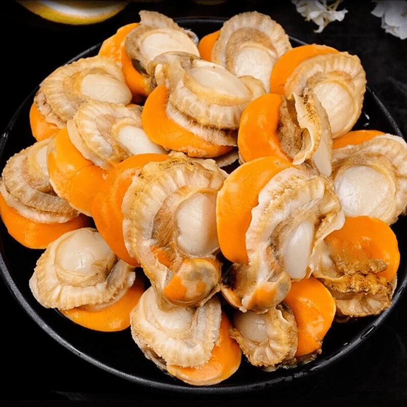 【8包装，大号扇贝肉250g/包】新鲜带黄大号扇贝肉 连云港发货