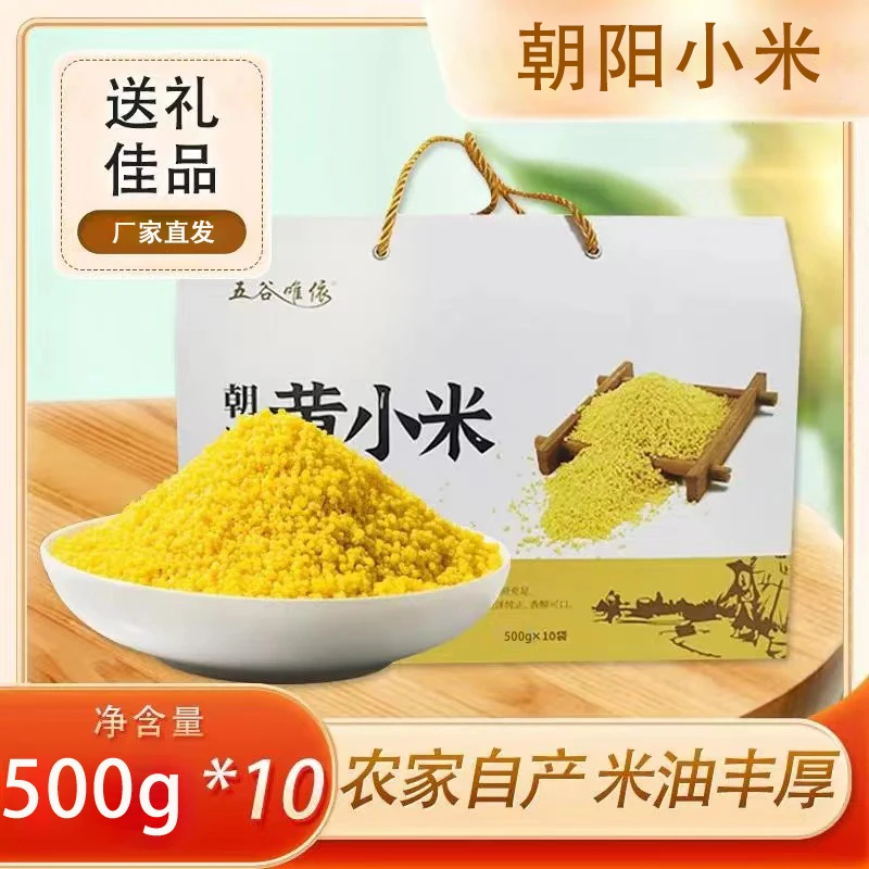 2024辽宁朝阳黄小米礼盒10斤独立真空装送礼
