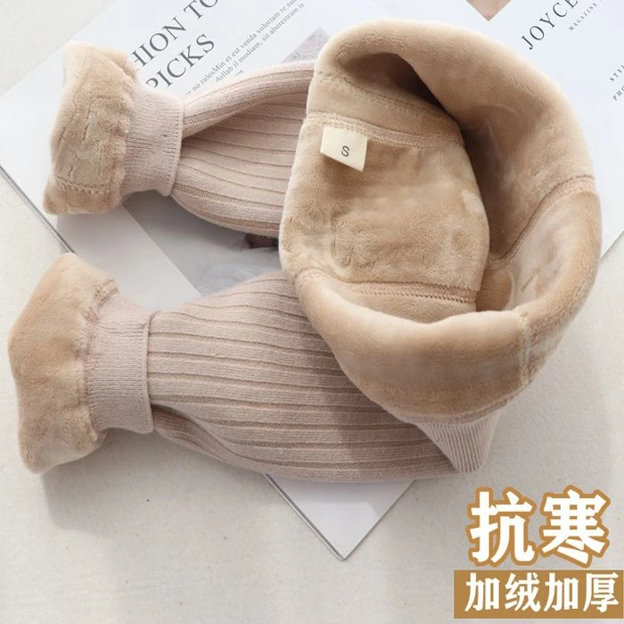 宝宝打底裤秋冬加绒婴儿保暖裤大屁股一岁男女童九分棉裤子冬装厚