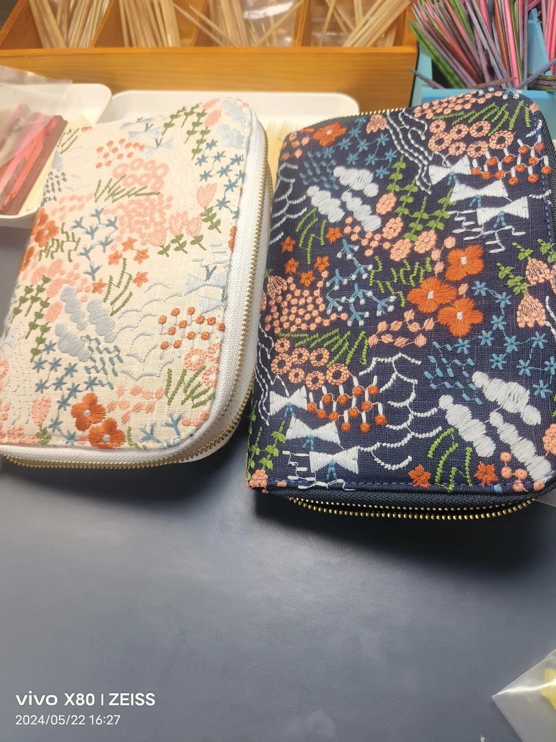 日系刺绣环形针针包