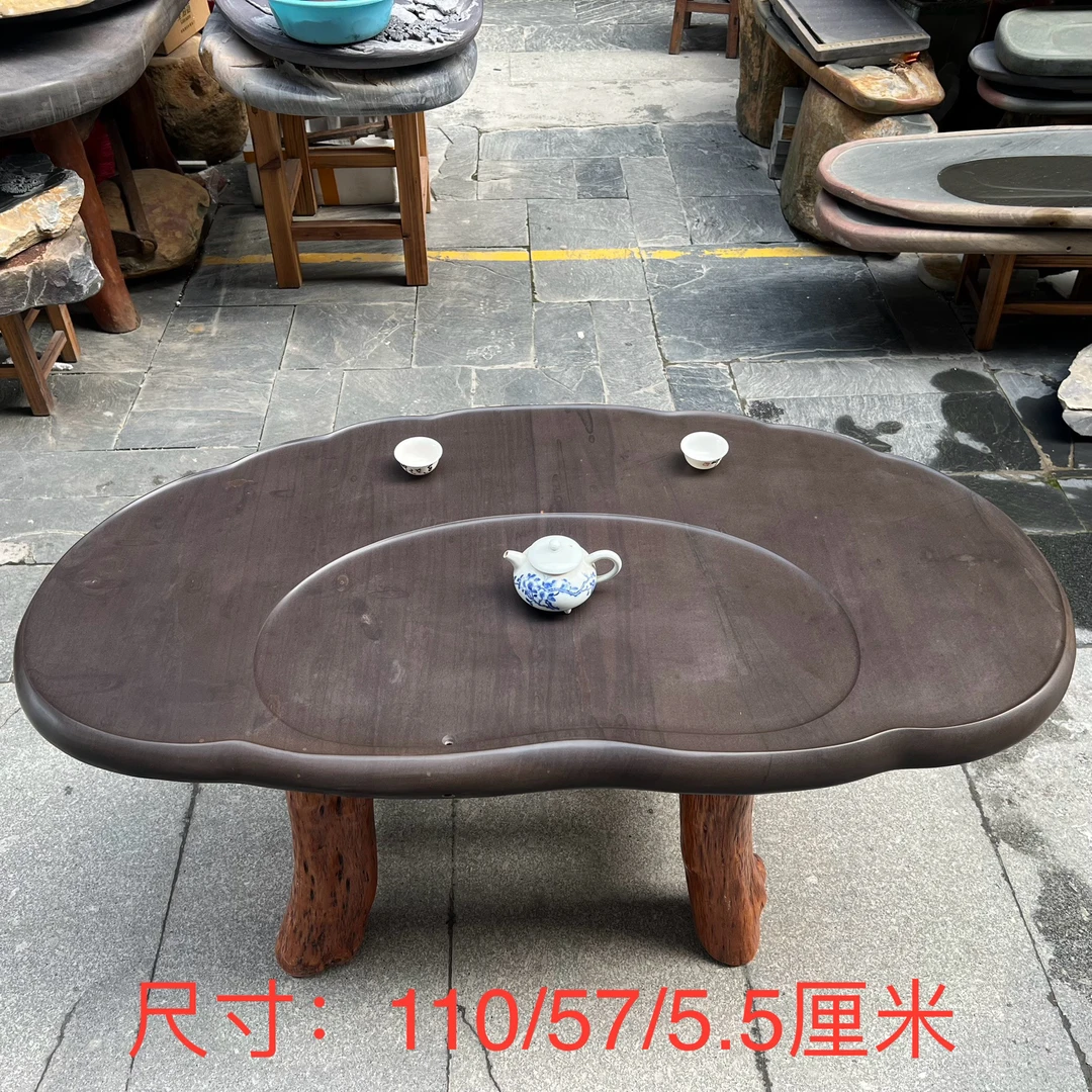 端砚原石整块雕刻多款精雕刻端砚茶盘紫端石天然手工石雕工艺