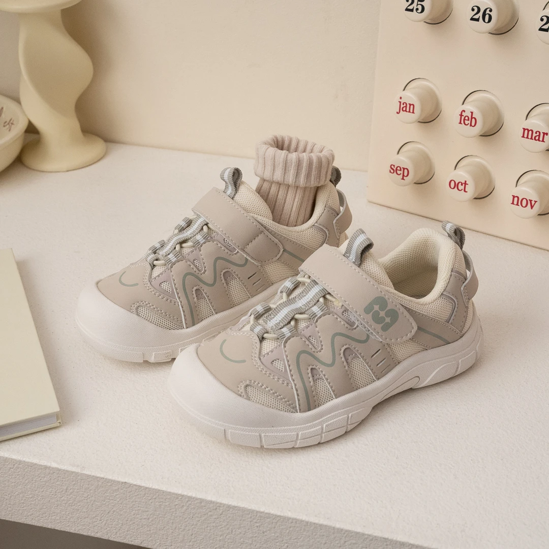 【山系户外】儿童徒步鞋春秋新男女童魔术贴笑脸运动241010