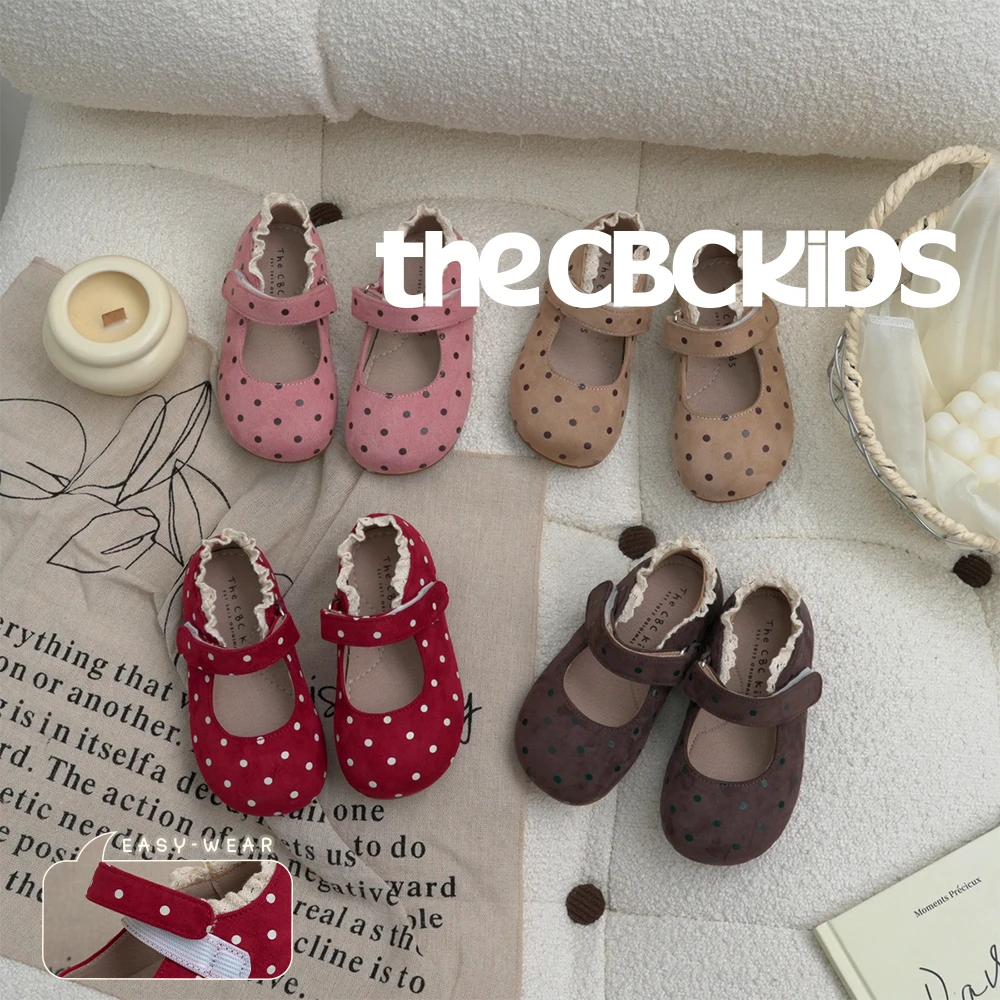 时尚女童公主风波点春秋季软的透气休闲童鞋 246179