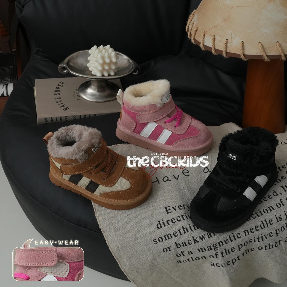 软底儿童休闲童鞋魔术贴秋冬季保暖中帮雪地靴249077