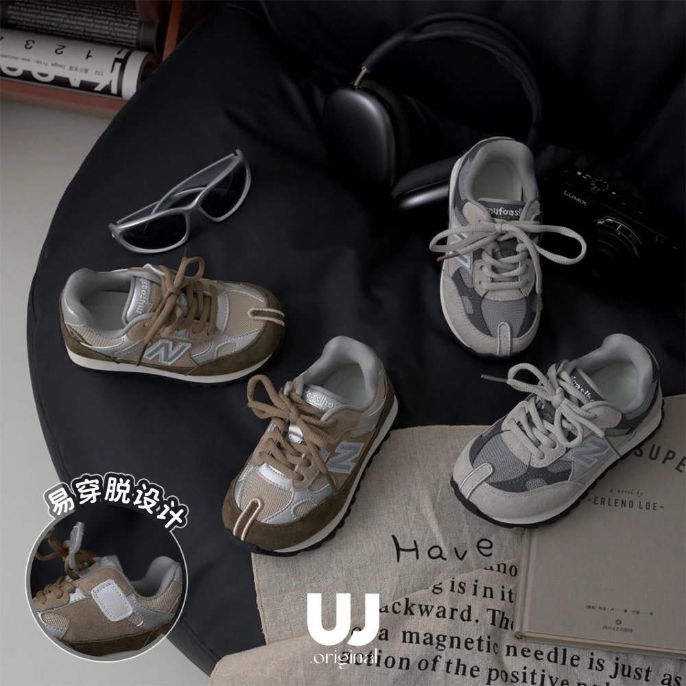 246113软底儿童休闲秋季童鞋双网运动鞋假分趾透气休闲运动鞋