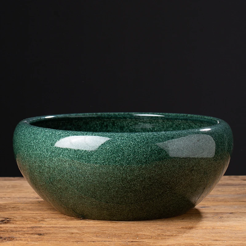 ·新品 陶瓷花盆大号水培盆碗莲睡莲铜钱草绿萝多肉盆栽阳台
