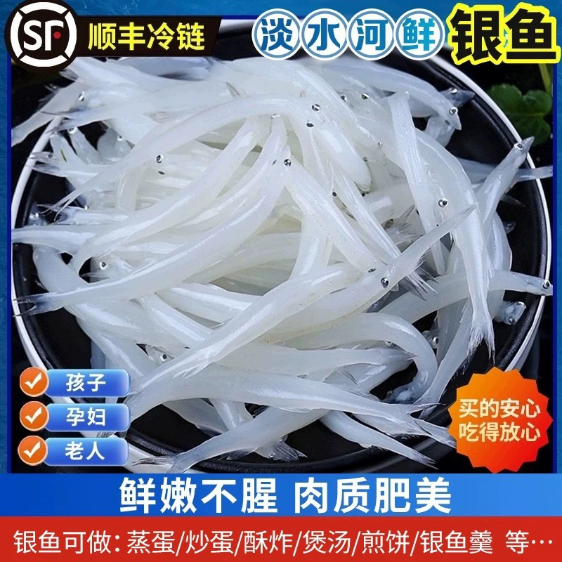 新鲜大号银鱼(速冻冷链发货)10包/6包/4包任选,每包180克净重