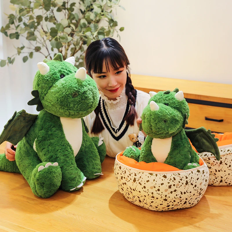 网红变身恐龙蛋可爱奶龙带翅膀高颜值毛绒玩具女孩生日礼物送女生