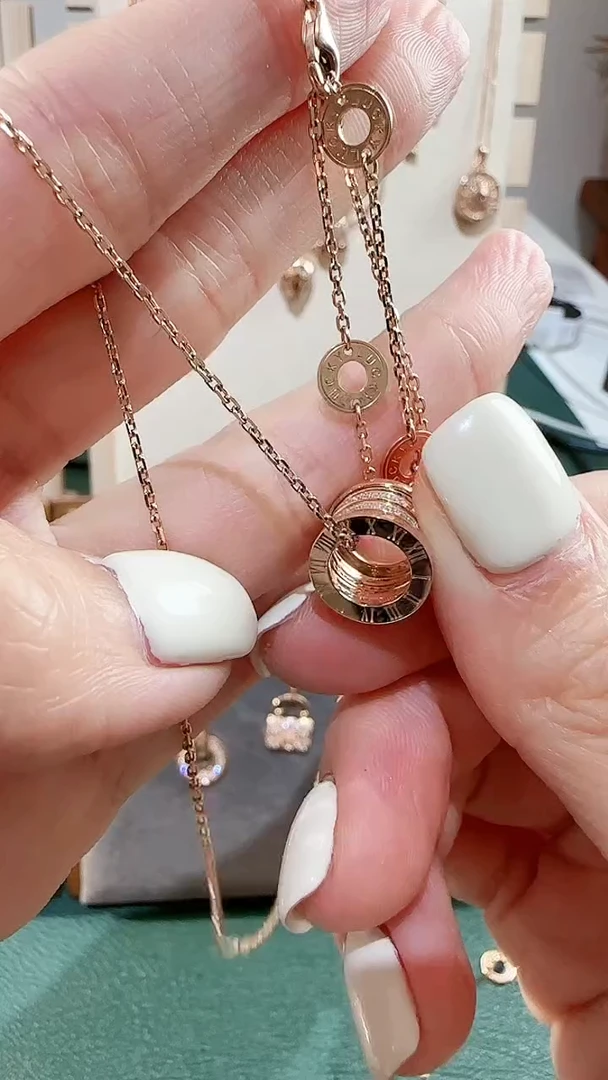 【闪购商品】钻石套链18K金镶嵌18K金钻石路路通套链