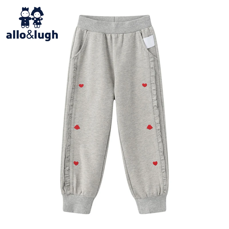 【花园农场】阿路和如2024秋冬新款女童针织长裤荷叶边儿童裤子春秋