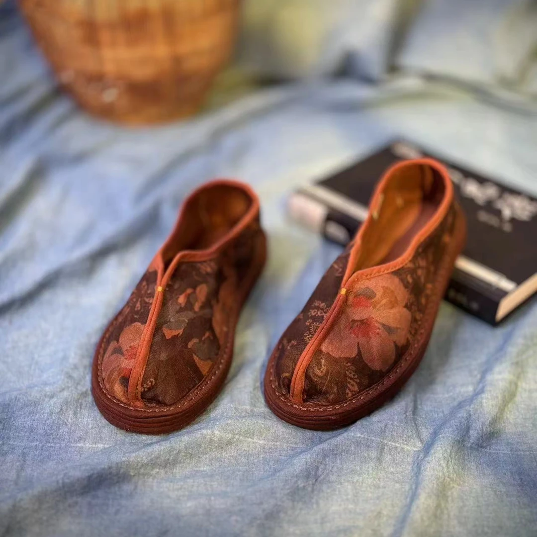 2024秋季新款【暗香】休闲汉服时尚透气圆头爆款女鞋手工千层底布鞋