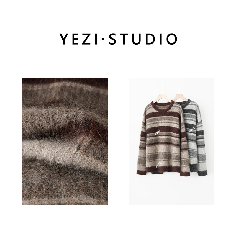 叶子定制--【罗马假日】32支南.非超幼马海毛条纹毛衣24329223-10/2
