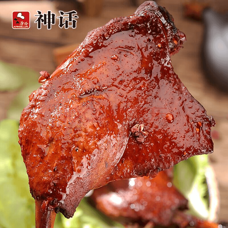 乡巴佬大鸭腿即食鸡腿卤味熟食盐焗整批发麻辣香辣香零食笋0g
