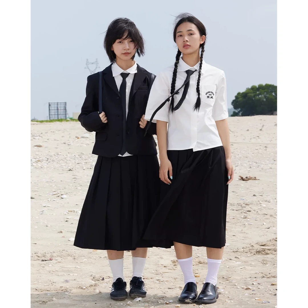 Crying center/哭喊中心学院制服系列女士西装短款修身正肩西装