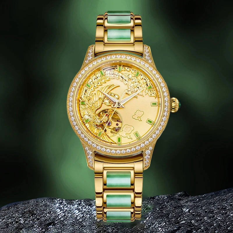 【全国联保】【专柜正品】【传承系列】龙年五福临门典藏限量黄金翡翠表