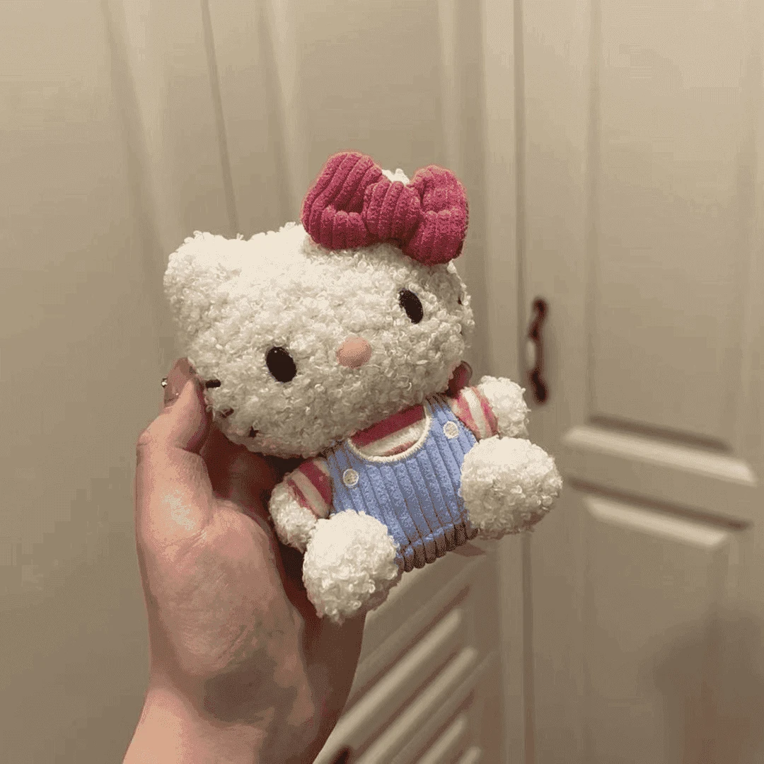 小卷毛kitty挂件包包挂件kt猫公仔玩偶kitty可爱毛绒钥匙扣