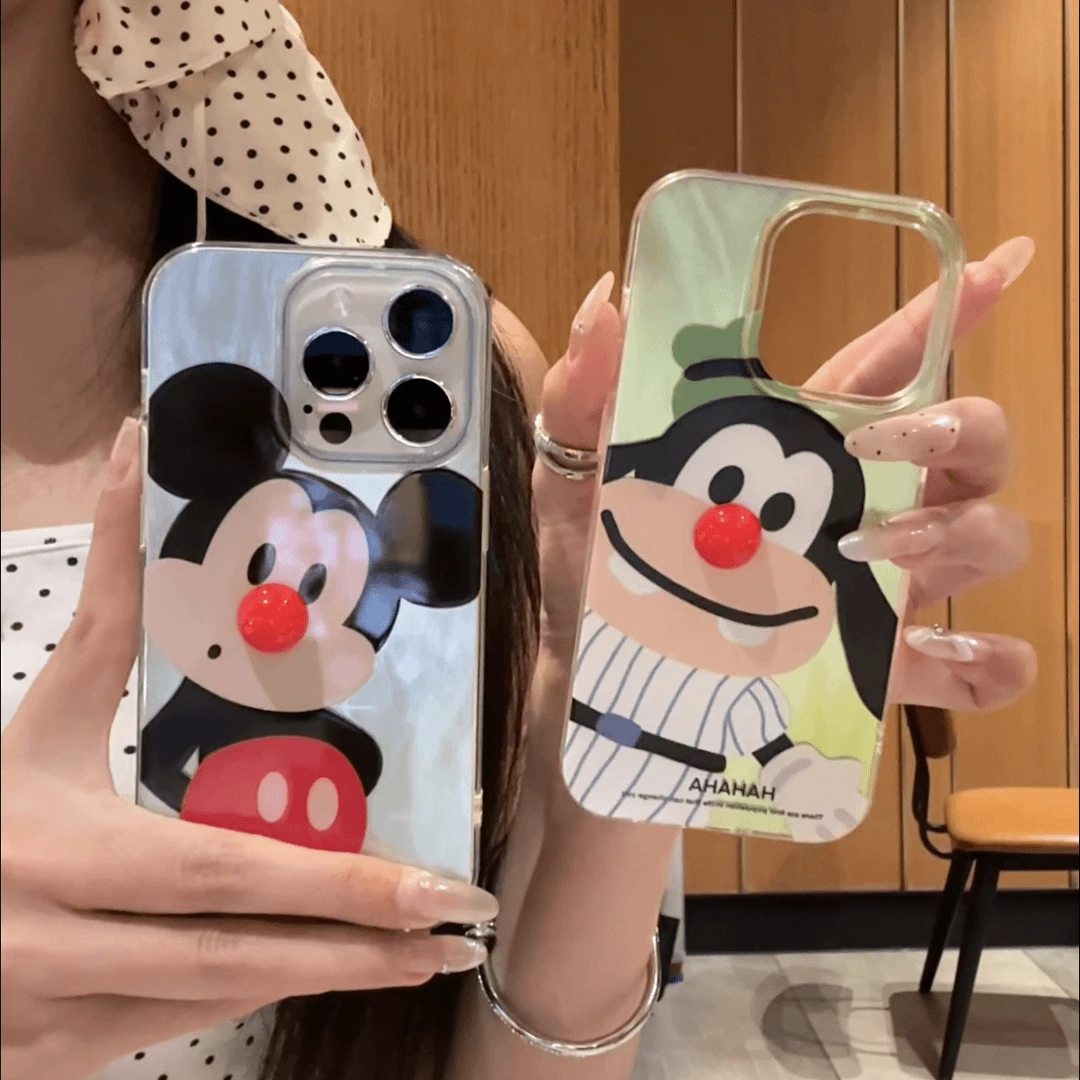 米奇适用华为mate60苹果oppo小米15/14/13promax防摔vivo手机壳女