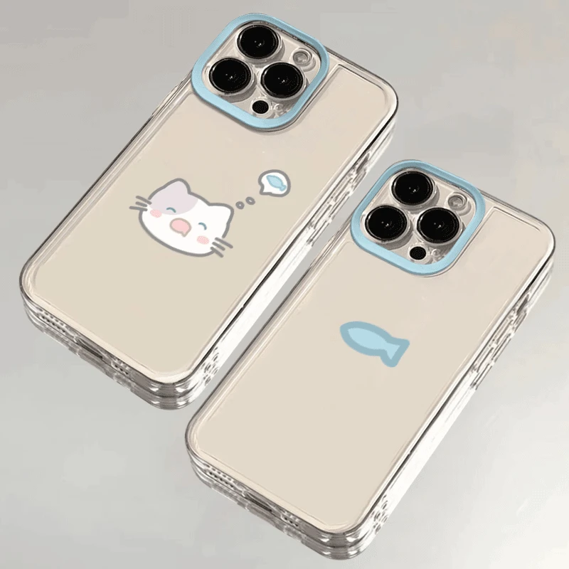 小猫适用华为mate60苹果oppo小米15/14/13promax防摔vivo手机壳女