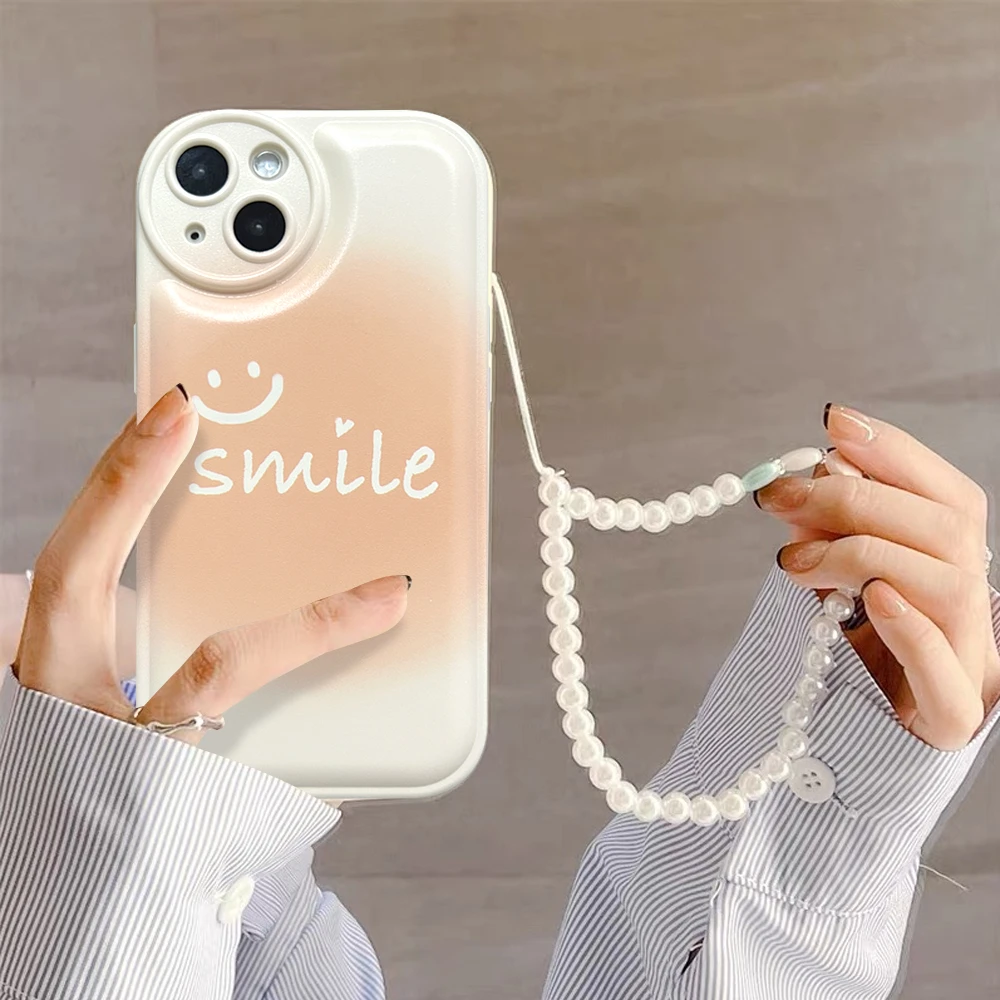适用苹果/华为/OPPO/VIVO/小米D smile艺术晕染防摔气垫手机壳女