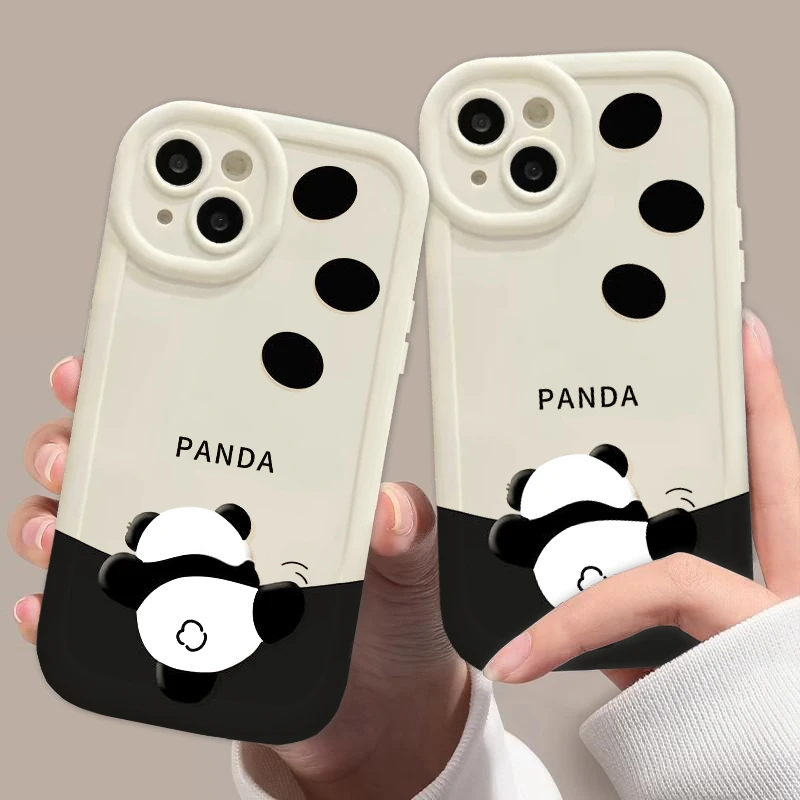 熊猫适用华为mate60苹果oppo小米15/14/13promax防摔vivo手机壳女