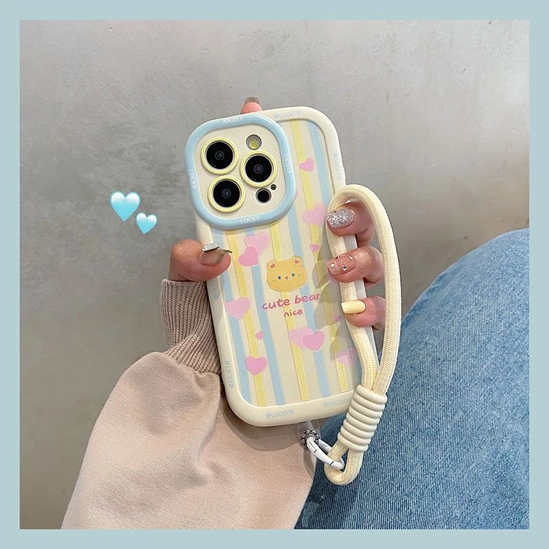 小熊适用华为mate60苹果oppo小米15/14/13promax防摔vivo手机壳女