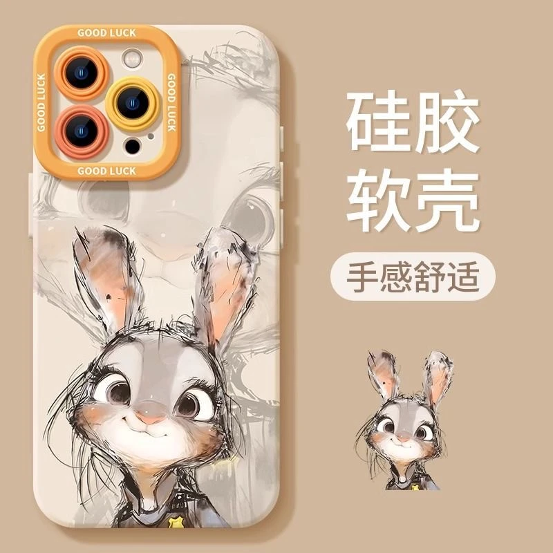 兔子狐狸适用华为mate60苹果oppo小米15/14/13pro防摔vivo手机壳