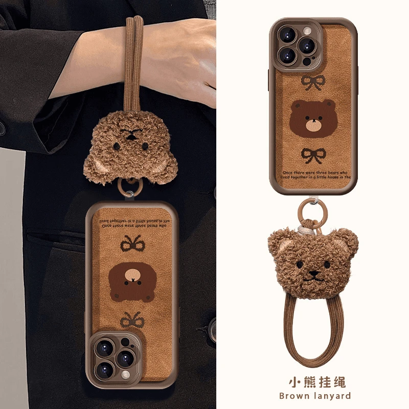 小熊适用华为mate60苹果oppo小米15/14/13promax防摔vivo手机壳女