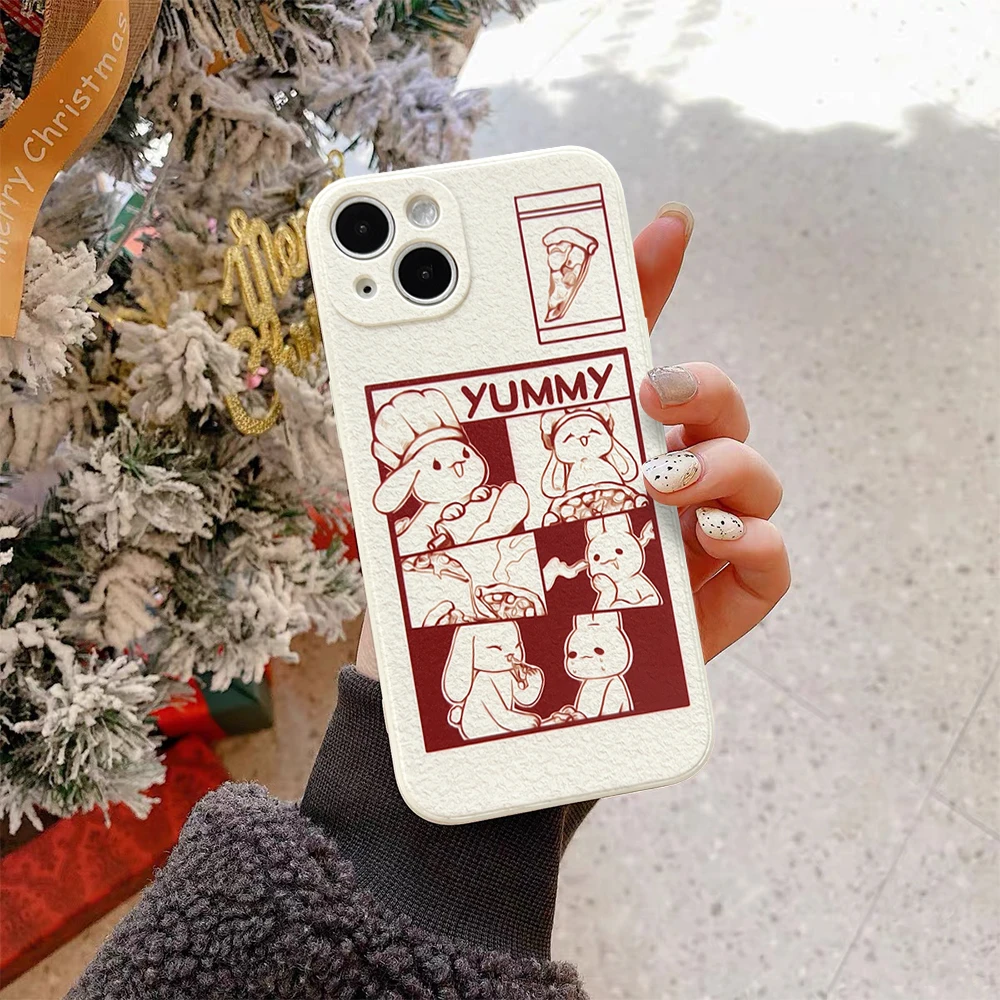 适用苹果/华为/OPPO/VIVO/小米Z 可爱个性六宫格兔子全包手机壳女