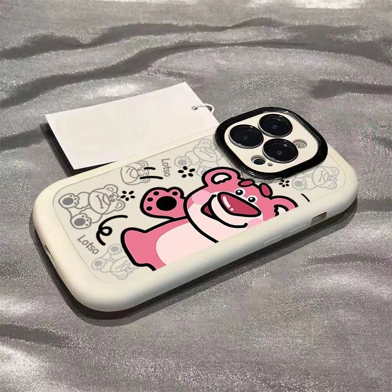 草莓熊适用华为mate60苹果oppo小米15/14/13promax防摔vivo手机壳