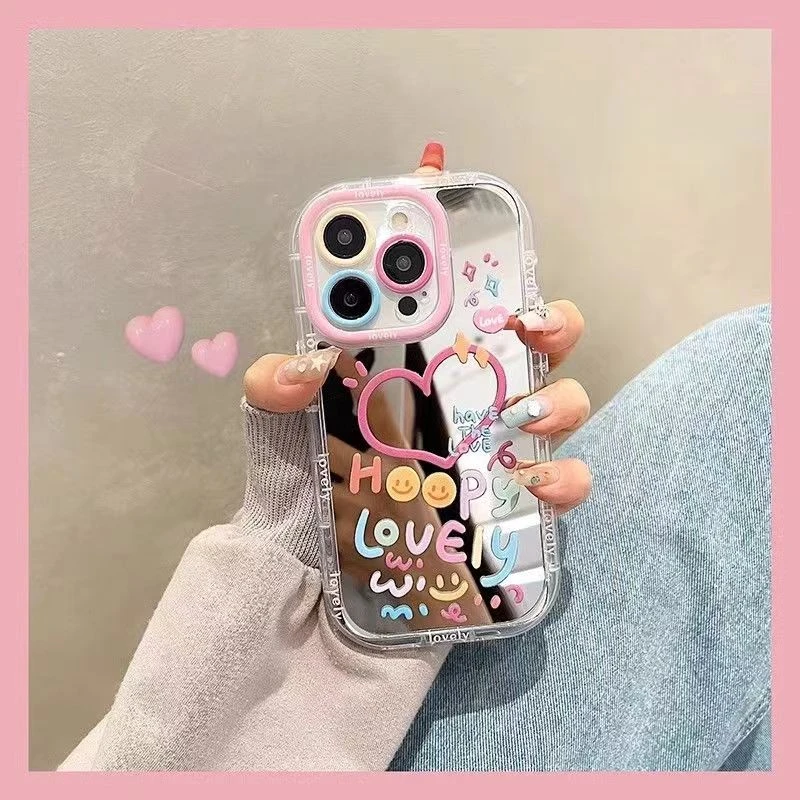 爱心笑脸适用iphone15苹果14/13promax华为vivo小米轻薄手机壳女