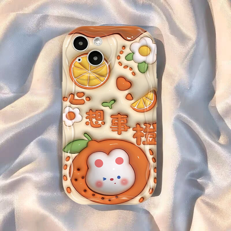 心想事橙适用iphone15/14/13苹果12/11手机壳女华为vivo小米oppo