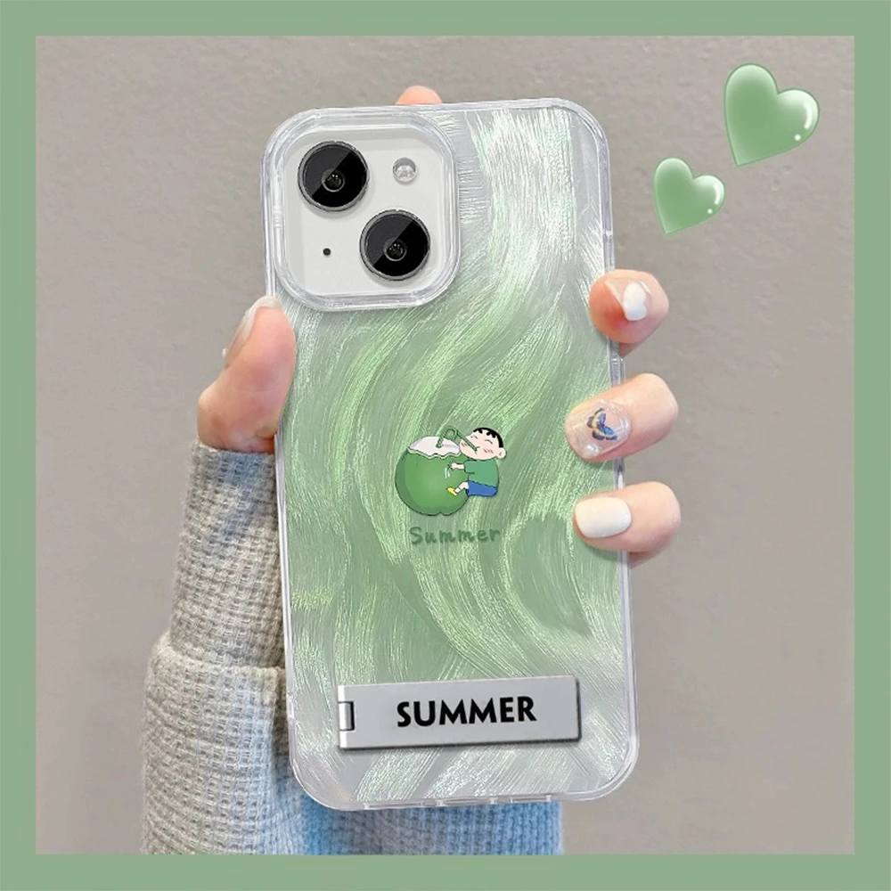 可爱小新椰汁适用iphone15苹果14手机壳13promax华为vivo小米oppo
